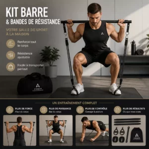 Kit Pilates Barre de Résistance