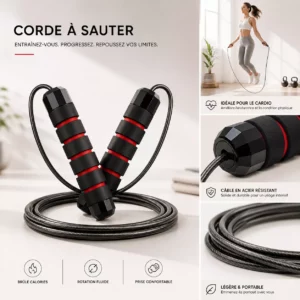 Corde à Sauter Acier Réglable
